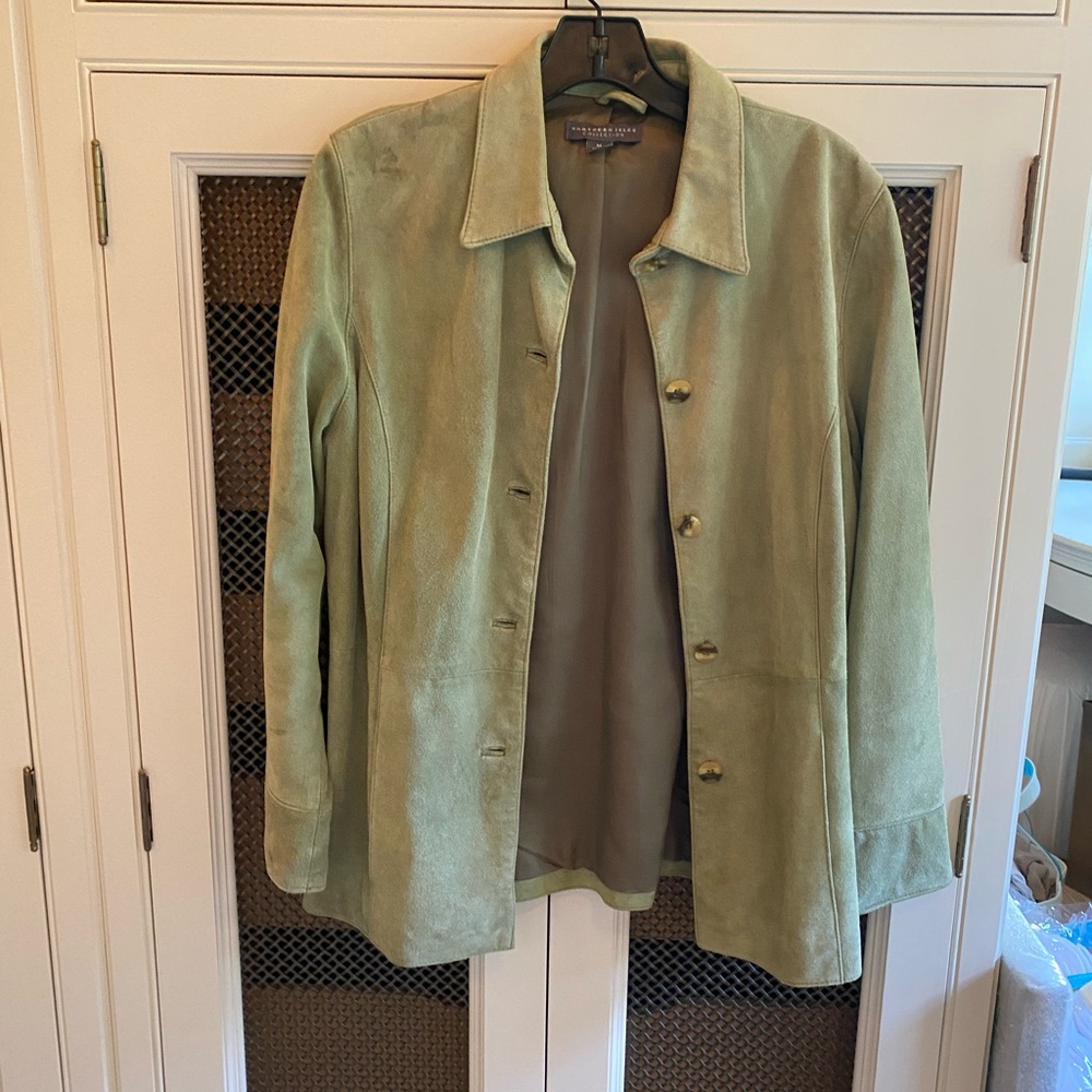 Celery green suede jacket